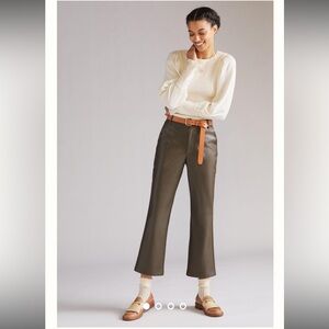 Avec Les Filles Flared Faux Leather Pants